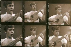 An early photo of flamenco guitarist David Serva.